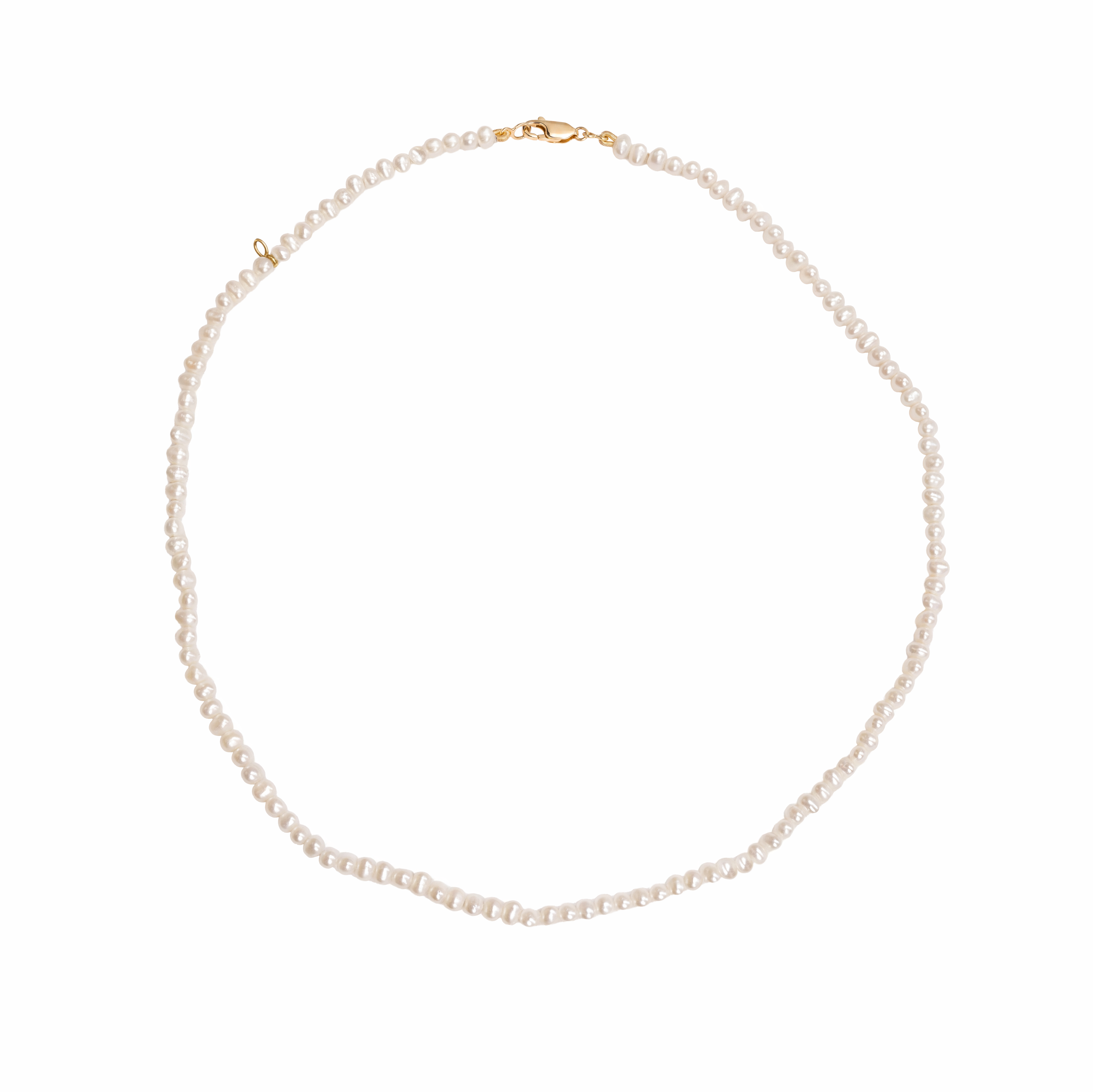 Colar Pérolas 40cm em Ouro 18K